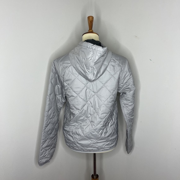 Patagonia‎ Men's Gray Diamond Quilted Bomber Hoody Jacket Outdoor XS - Picture 3 of 10